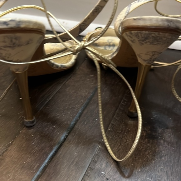 J VINCENT vintage toile print heel size 6 - Picture 3 of 6